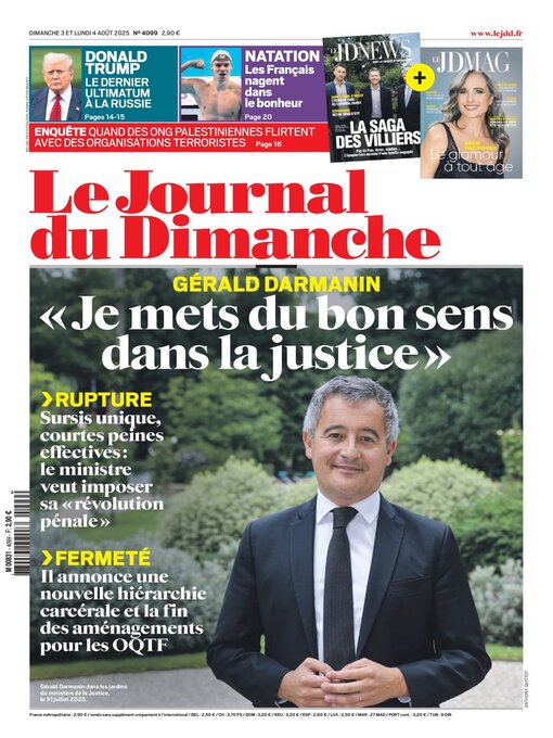 Détails du titre pour Le Journal du dimanche par Lagardere Media News - Disponible